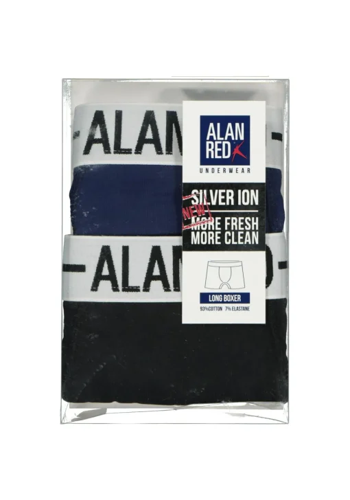 ALAN RED boxershorts (2-pack), zwart / blauw