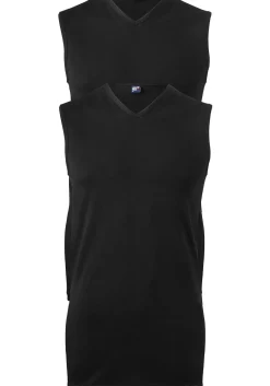 ALAN RED singlets Minto (2-pack), V-hals, zwart