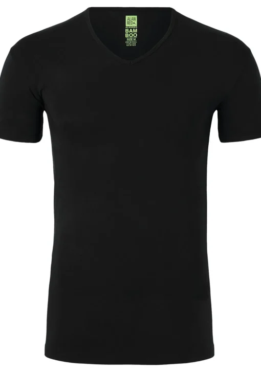 ALAN RED T-shirt Baltimora bamboo (1-pack), V-hals stretch, zwart