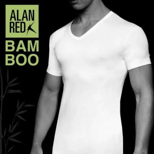 ALAN RED T-shirt Baltimora bamboo (1-pack), V-hals stretch, zwart