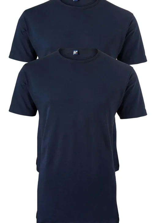 ALAN RED T-shirt Derby extra lang (2-pack), O-hals, donker blauw