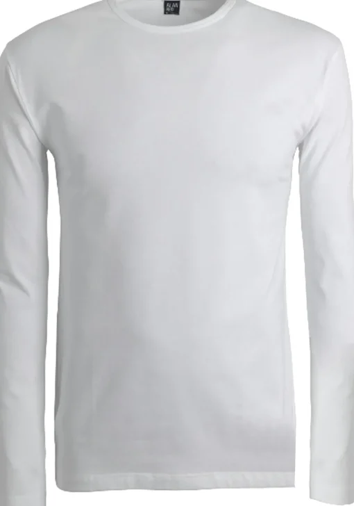 ALAN RED T-shirt Olbia (1-pack), O-hals lange mouw stretch, wit