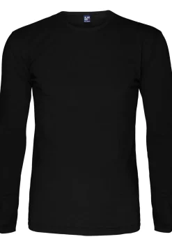 ALAN RED T-shirt Olbia (1-pack), O-hals lange mouw stretch, zwart