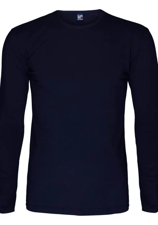 ALAN RED T-shirt Olbia (1-pack), O-hals lange mouw stretch, blauw