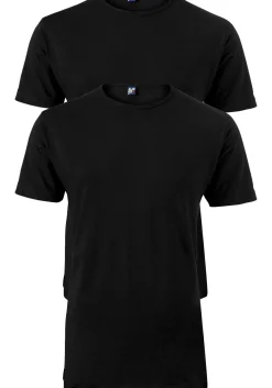 ALAN RED T-shirts Derby extra lang (2-pack), O-hals, zwart