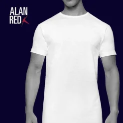 ALAN RED T-shirts Derby extra lang (2-pack), O-hals, wit