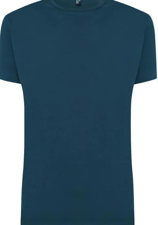 ALAN RED T-shirts Derby (2-pack), O-hals, wit en denim blauw