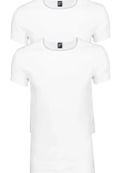 ALAN RED T-shirts James (2-pack), diepe O-hals, wit