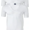 ALAN RED T-shirts no neck (2-pack), diepe V-hals, wit