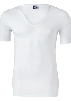 ALAN RED T-shirts no neck (2-pack), diepe V-hals, wit