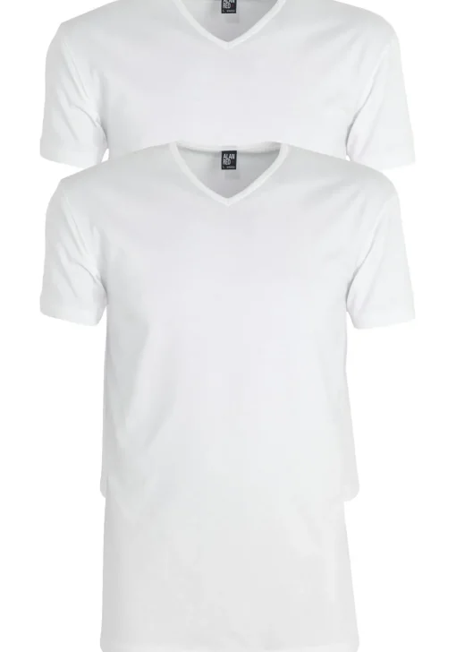 ALAN RED T-shirts Oklahoma (2-pack), V-hals stretch, wit