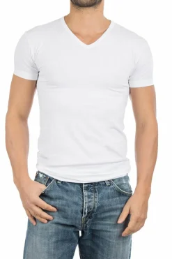 ALAN RED T-shirts Oklahoma (2-pack), V-hals stretch, wit