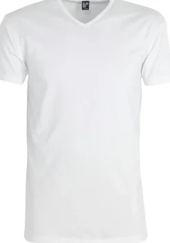 ALAN RED T-shirts Oklahoma extra lang (2-pack), V-hals stretch, wit