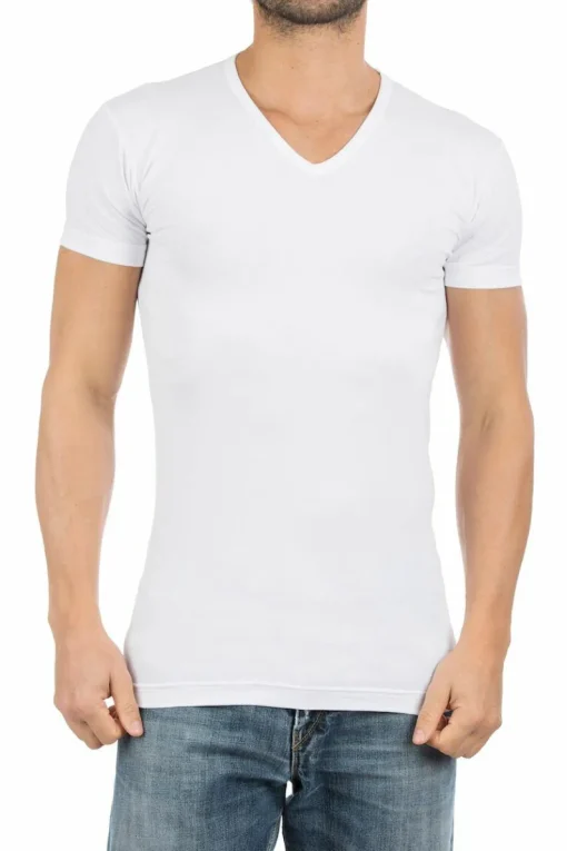 ALAN RED T-shirts Oklahoma extra lang (2-pack), V-hals stretch, wit