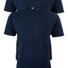 ALAN RED T-shirts Ottawa (2-pack), O-hals stretch, donker blauw