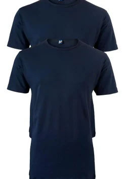 ALAN RED T-shirts Ottawa (2-pack), O-hals stretch, donker blauw