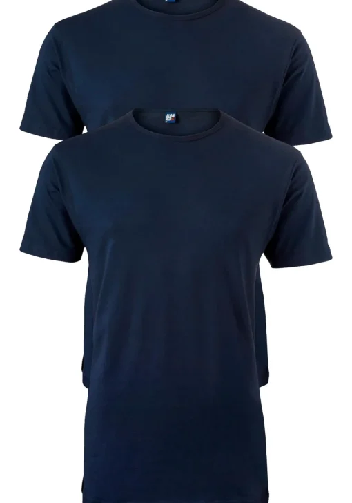 ALAN RED T-shirts Ottawa (2-pack), O-hals stretch, donker blauw