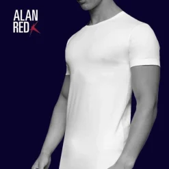 ALAN RED T-shirts Ottawa (2-pack), O-hals stretch, zwart
