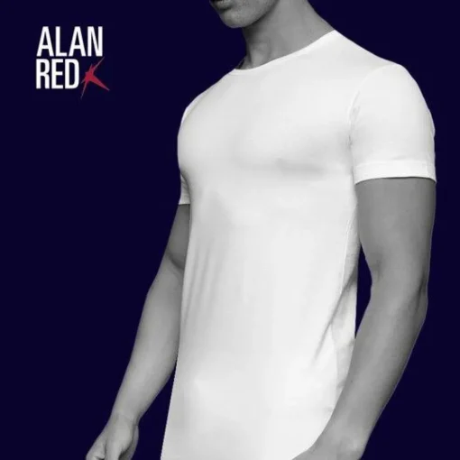 ALAN RED T-shirts Ottawa (2-pack), O-hals stretch, zwart