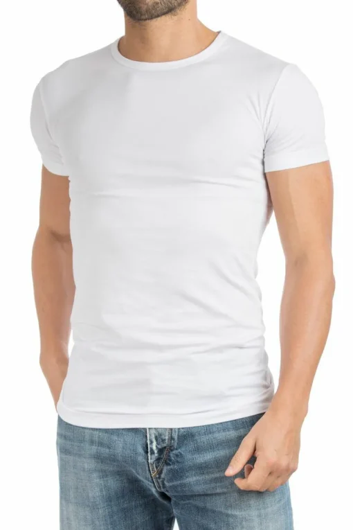 ALAN RED T-shirts Ottawa (2-pack), O-hals stretch, wit