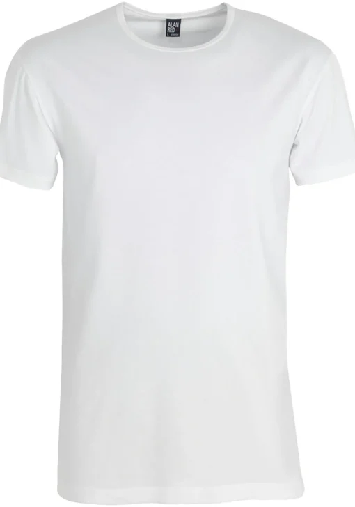 ALAN RED T-shirts Ottawa (2-pack), O-hals stretch, wit