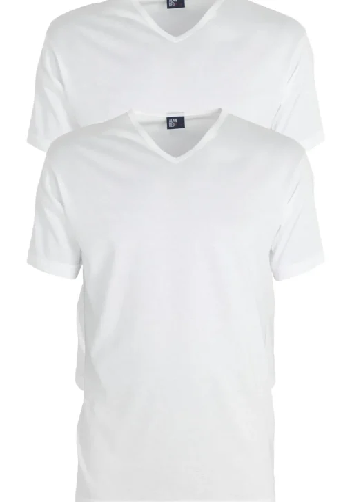 ALAN RED T-shirts Vermont (2-pack), V-hals, wit