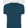 ALAN RED T-shirts Vermont (2-pack), V-hals, wit en denim blauw