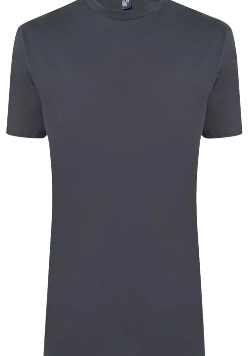 ALAN RED T-shirts Virginia (2-pack), O-hals, wit en antraciet grijs