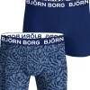 Bjorn Borg Bamboo Cotton Blend boxers, heren boxers normale lengte (2-pack), blauw, print