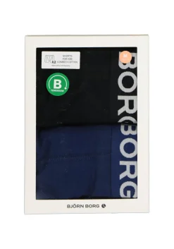Bjorn Borg boxershorts Core (2-pack), heren boxers normale lengte, zwart en donkerblauw