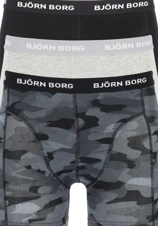 Bjorn Borg boxershorts Essential (3-pack), heren boxers normale lengte, zwart Black beauty