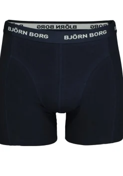 Bjorn Borg boxershorts Essential (5-pack), heren boxers normale lengte, zwart, donkerblauw, blauw, kobaltblauw en grijs