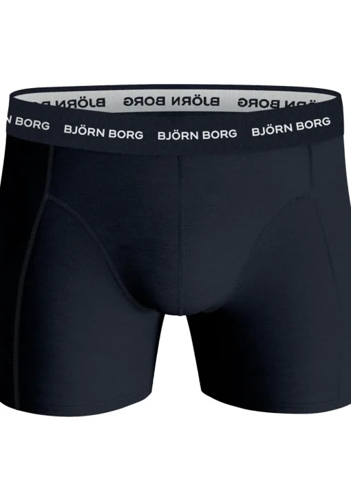 Bjorn Borg boxershorts Essential (3-pack), heren boxers normale lengte, drie tinten blauw