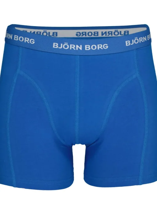 Bjorn Borg boxershorts Essential (5-pack), heren boxers normale lengte, zwart, donkerblauw, blauw, kobaltblauw en grijs