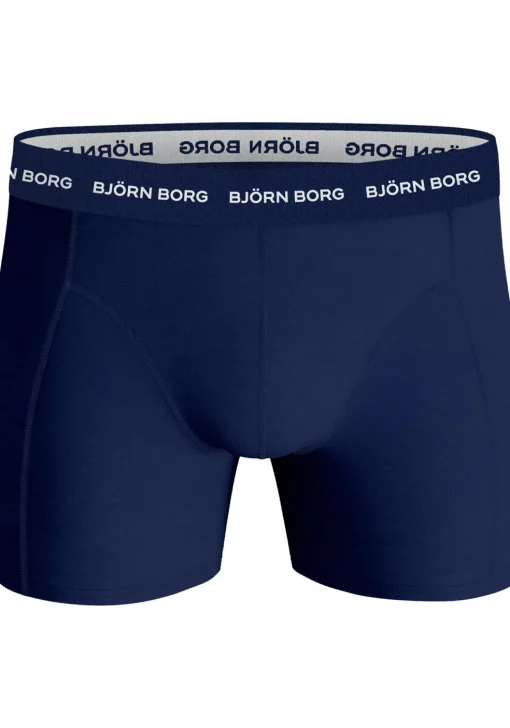 Bjorn Borg boxershorts Essential (3-pack), heren boxers normale lengte, drie tinten blauw