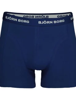 Bjorn Borg boxershorts Essential (5-pack), heren boxers normale lengte, zwart, donkerblauw, blauw, kobaltblauw en grijs
