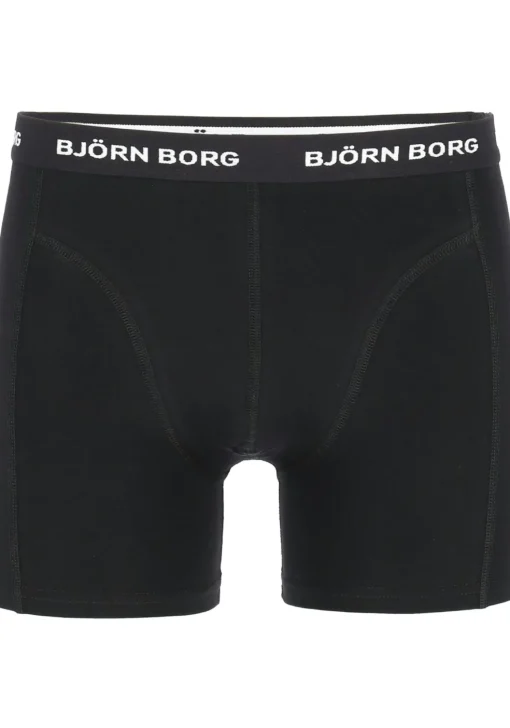 Bjorn Borg boxershorts Essential (3-pack), heren boxers normale lengte, zwart Black beauty