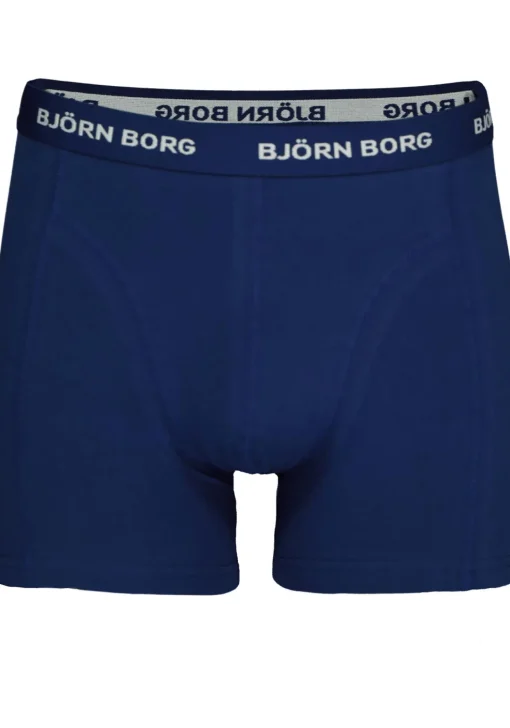 Bjorn Borg boxershorts Essential (5-pack), heren boxers normale lengte, zwart, donkerblauw, blauw, kobaltblauw en grijs