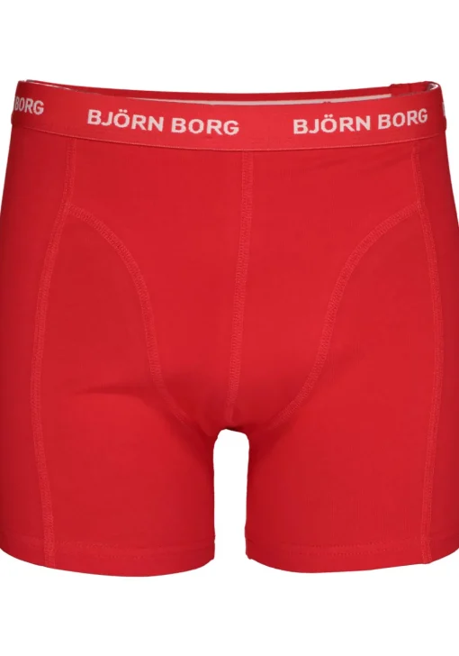 Bjorn Borg boxershorts Essential (5-pack), heren boxers normale lengte, zwart, rood, wit, blauw en kobalt blauw