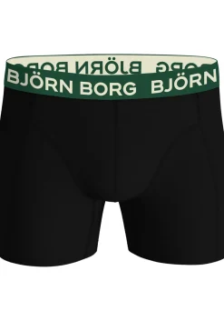 Bjorn Borg Cotton Stretch boxers, heren boxers normale lengte (7-pack), zwart , groen, donkerrood en groen met print