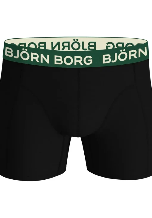 Bjorn Borg Cotton Stretch boxers, heren boxers normale lengte (7-pack), zwart , groen, donkerrood en groen met print