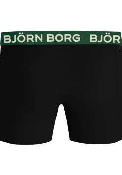 Bjorn Borg Cotton Stretch boxers, heren boxers normale lengte (7-pack), zwart , groen, donkerrood en groen met print