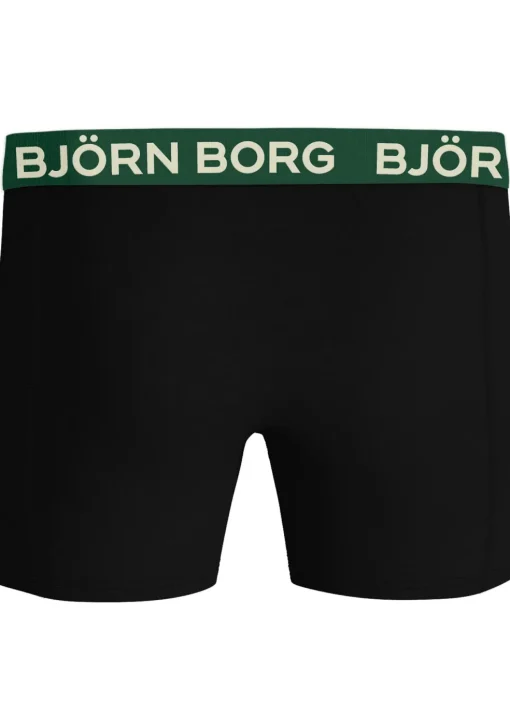 Bjorn Borg Cotton Stretch boxers, heren boxers normale lengte (7-pack), zwart , groen, donkerrood en groen met print