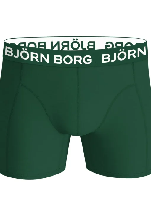 Bjorn Borg Cotton Stretch boxers, heren boxers normale lengte (7-pack), zwart , groen, donkerrood en groen met print