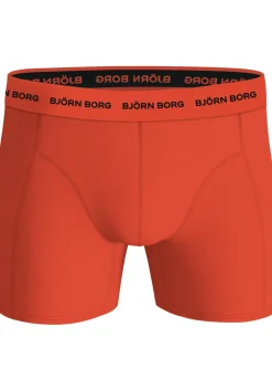 Bjorn Borg Cotton Stretch boxers, heren boxers normale lengte (5-pack), zwart, rood, groen, olijfgroen en groen met print