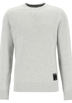 Bjorn Borg crew neck sweater, heren sweatshirt dik, lichtgrijs melange