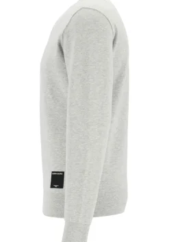 Bjorn Borg crew neck sweater, heren sweatshirt dik, lichtgrijs melange