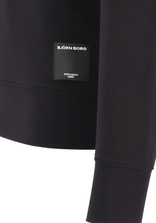 Bjorn Borg crew neck sweater, heren sweatshirt dik, zwart