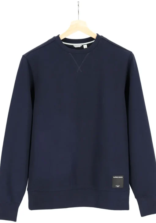 Bjorn Borg crew neck sweater, heren sweatshirt dik, blauw