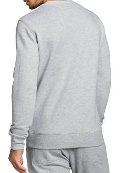 Bjorn Borg crew neck sweater, heren sweatshirt dik, lichtgrijs melange